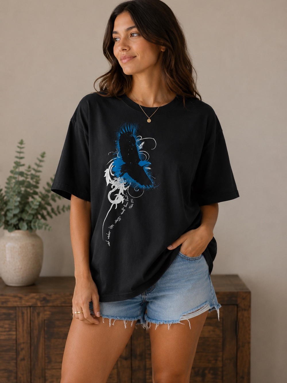 T-Shirt Under His Wings T Shirt Size XL
